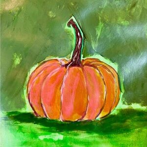 Vibrant Orange Pumpkin Art Print